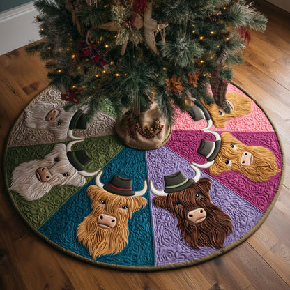 Highland Cow Quilted Tree Skirt GFTOTG2155