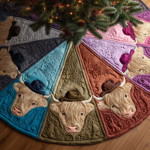 Highland Cow Quilted Tree Skirt GFTOTG2156
