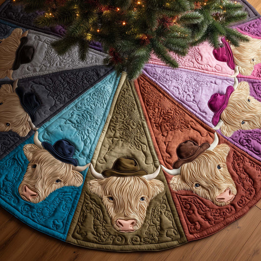 Highland Cow Quilted Tree Skirt GFTOTG2156