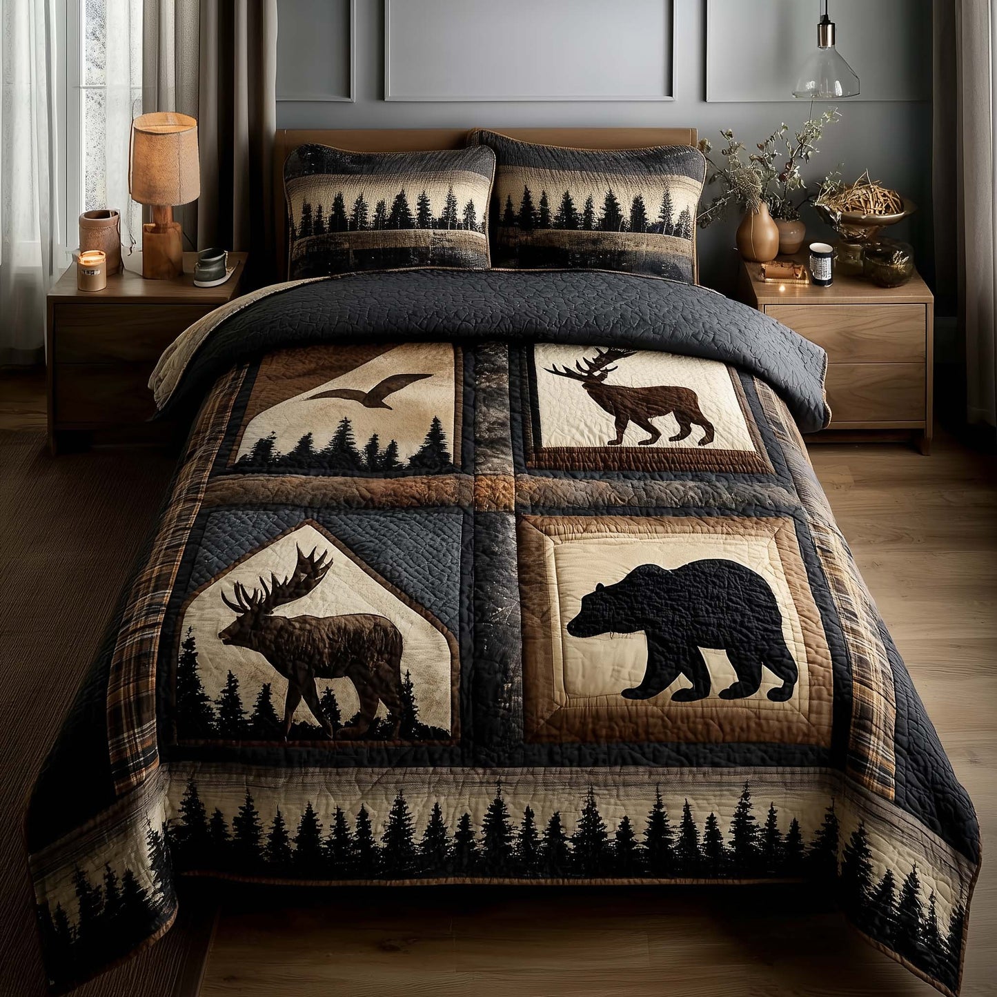 Forest Patchwork Duvet Cover Set GFTOTG2171