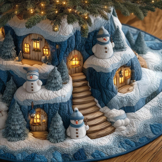 Snowmen Lane Quilted Tree Skirt GFTOTG2179