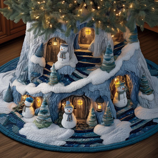 Snowmen Lane Quilted Tree Skirt GFTOTG2181