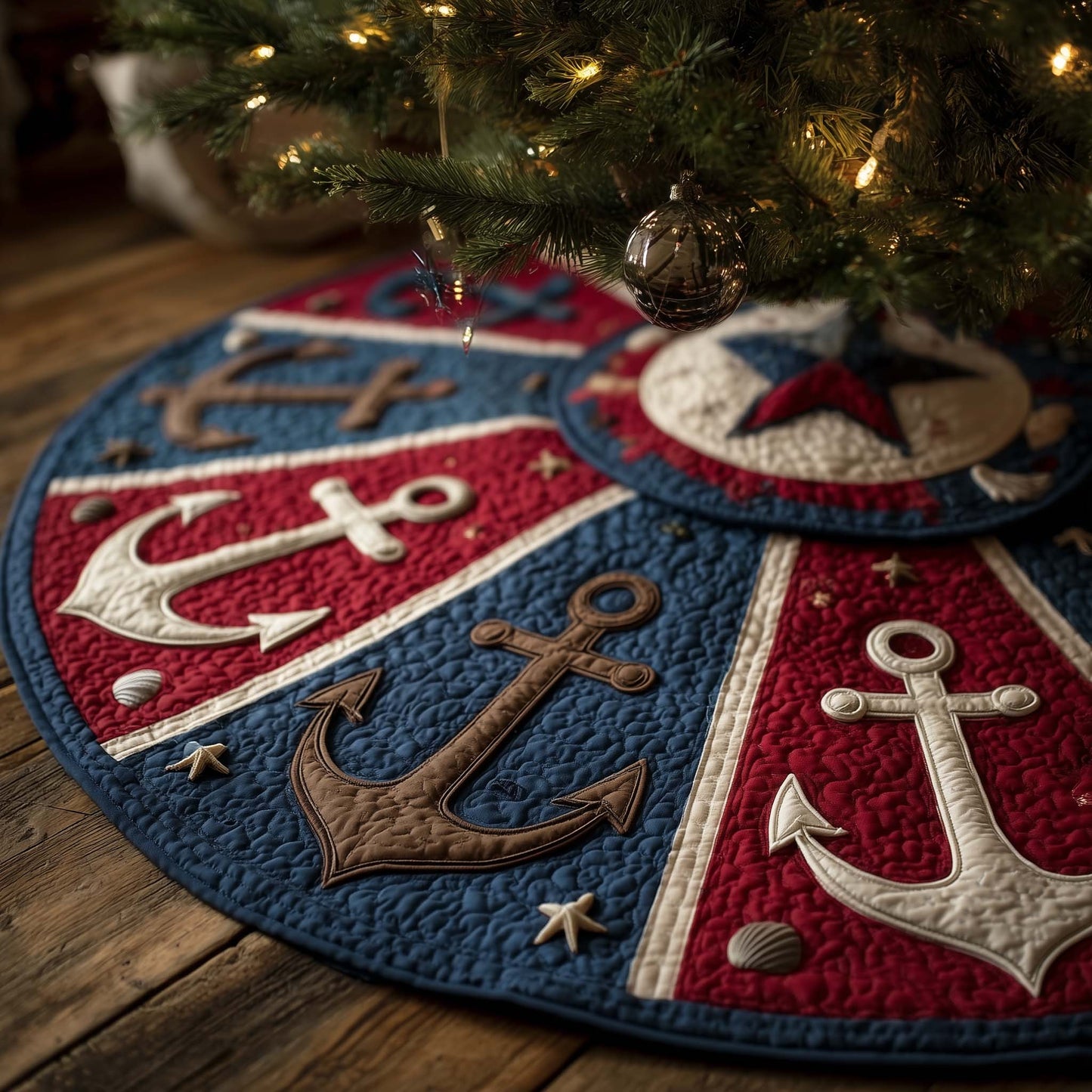 Nautical Anchor Quilted Tree Skirt GFTOTG2217