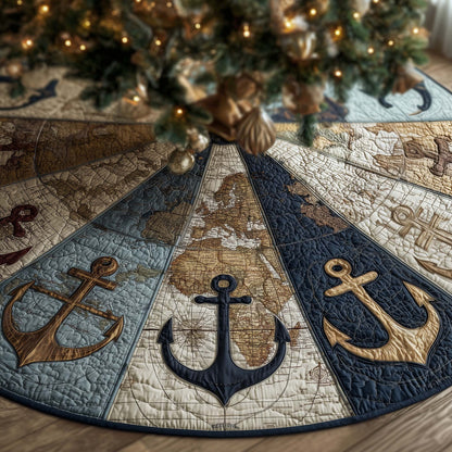 Nautical Anchor Quilted Tree Skirt GFTOTG2218