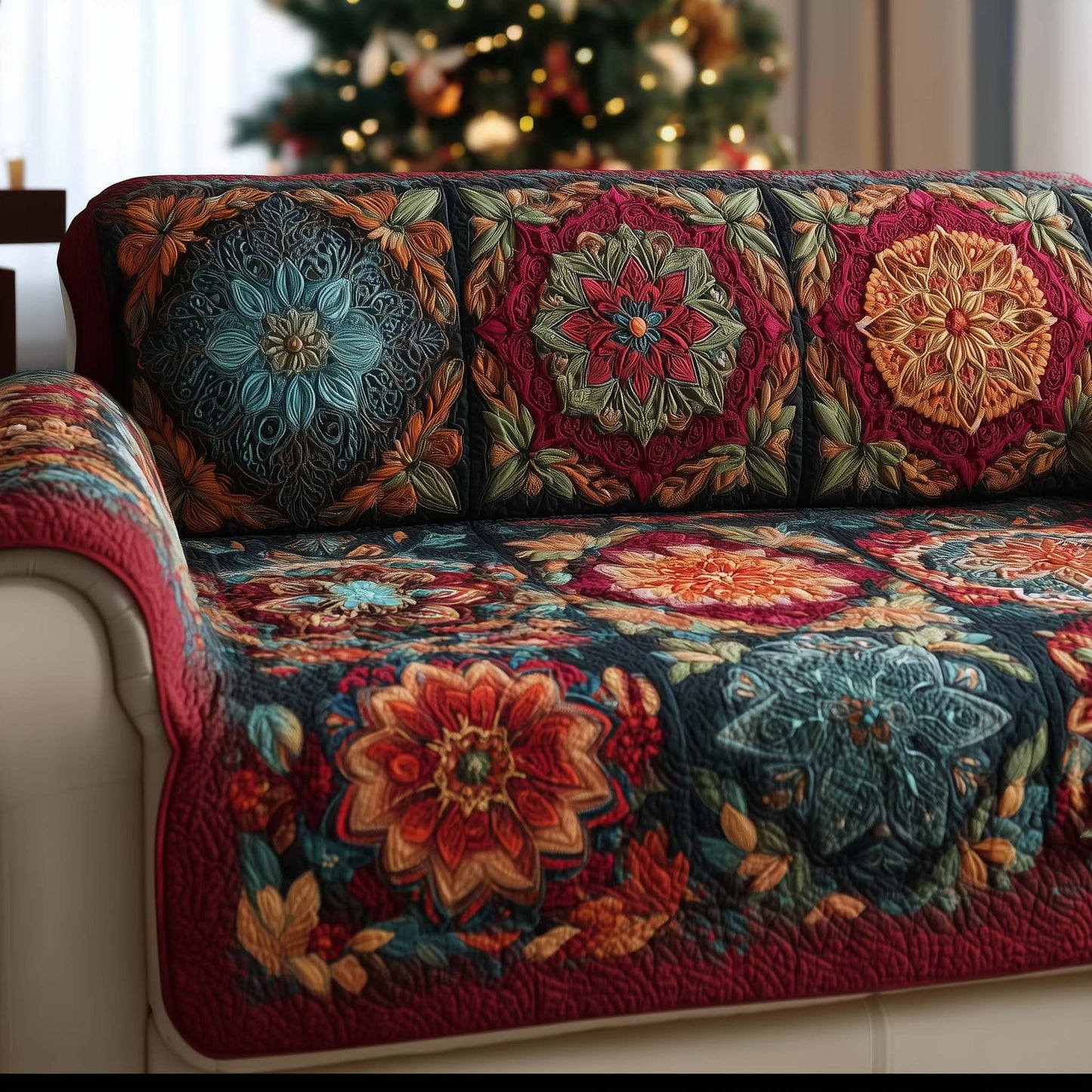 Mandala Harmony Quilted Sofa Cover GFTOTG2219