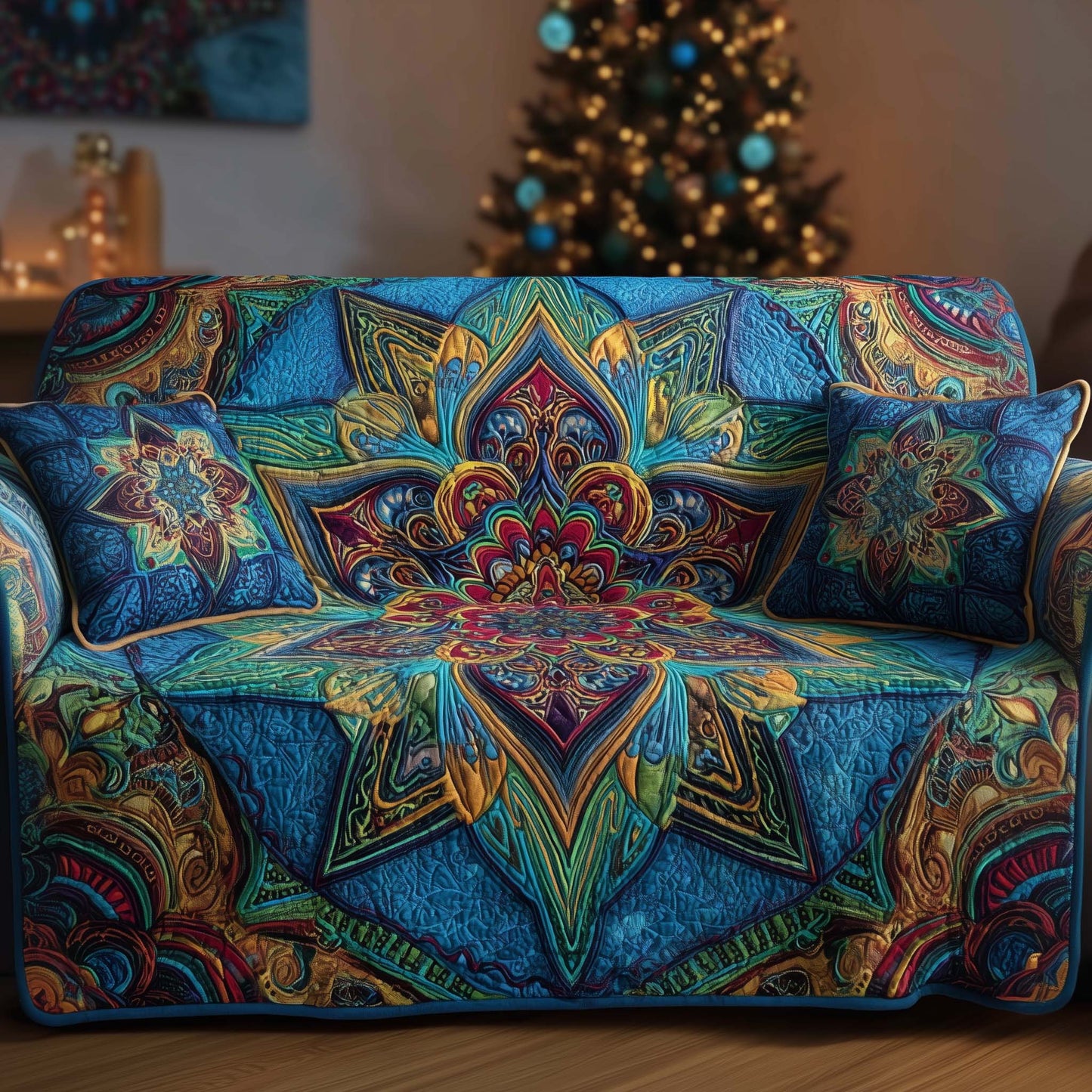 Mandala Harmony Quilted Sofa Cover GFTOTG2222