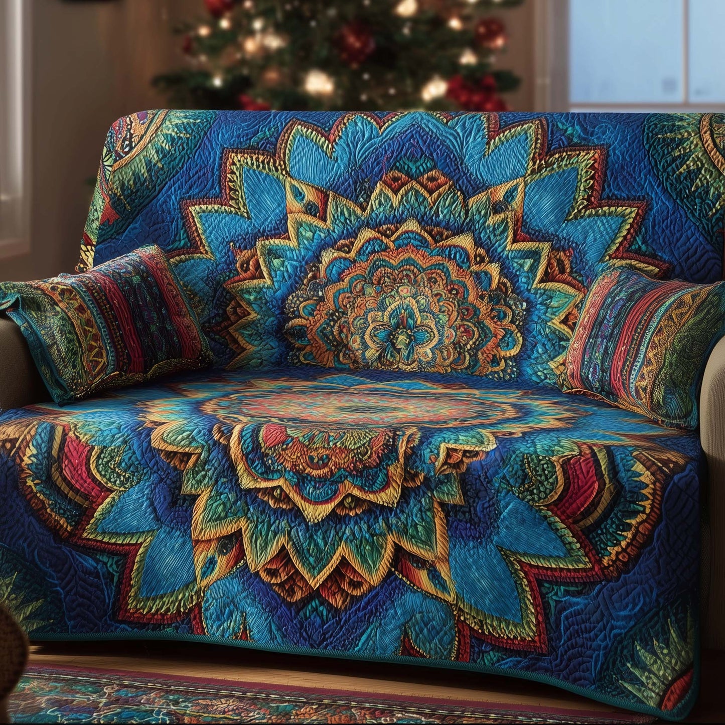 Mandala Harmony Quilted Sofa Cover GFTOTG2223