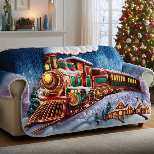 Yuletide Express Quilted Sofa Cover GFTOTG2226