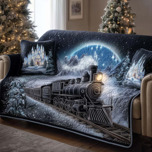 Yuletide Express Quilted Sofa Cover GFTOTG2228