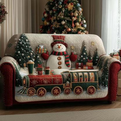 Yuletide Express Quilted Sofa Cover GFTOTG2230