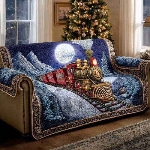 Yuletide Express Quilted Sofa Cover GFTOTG2231