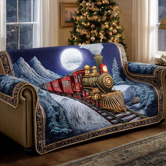Yuletide Express Quilted Sofa Cover GFTOTG2231