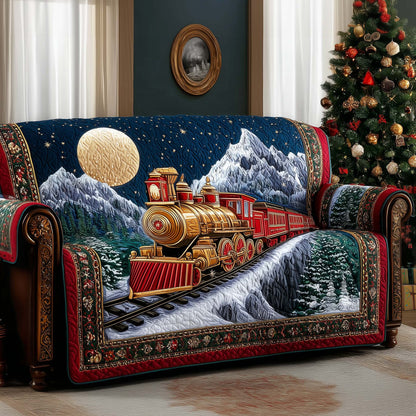 Yuletide Express Quilted Sofa Cover GFTOTG2232