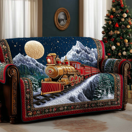 Yuletide Express Quilted Sofa Cover GFTOTG2232