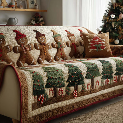 Gingerbread Cookies Quilted Sofa Cover GFTOTG2252