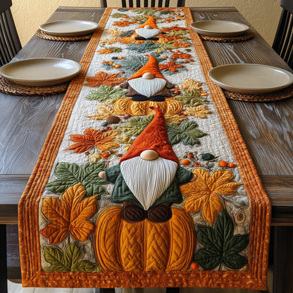 Autumn Gnomes Quilted Table Runner GFTOTG229