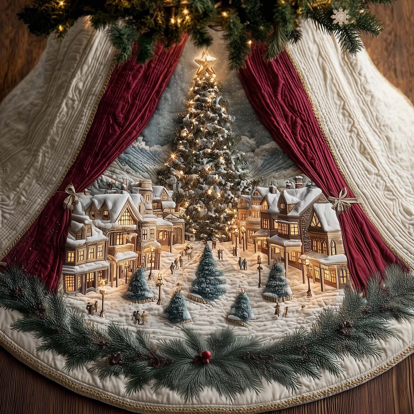 Christmas Wonderland Quilted Tree Skirt GFTOTG2291