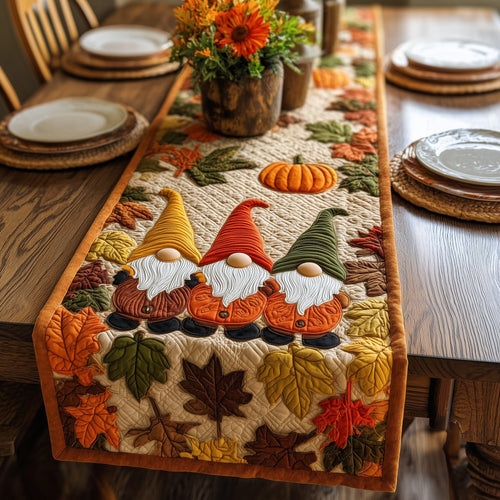 Autumn Gnomes Quilted Table Runner GFTOTG230