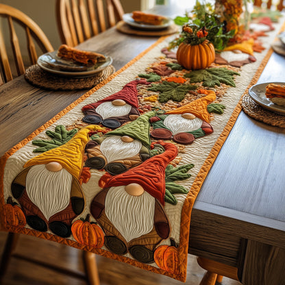 Autumn Gnomes Quilted Table Runner GFTOTG232