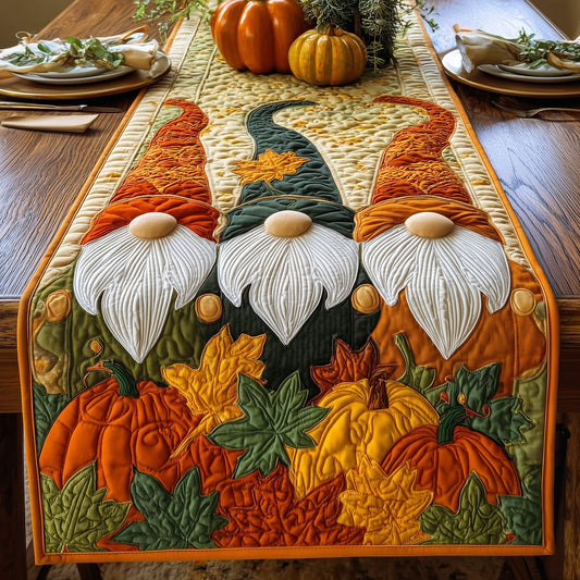 Autumn Gnomes Quilted Table Runner GFTOTG233