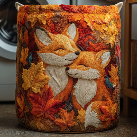Autumn Fox Quilted Laundry Basket GFTOTG240