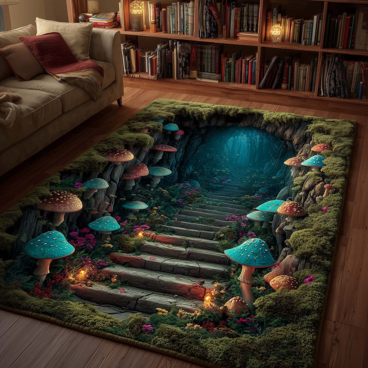 Mushroom Maze Area Rug GFTOTG2417