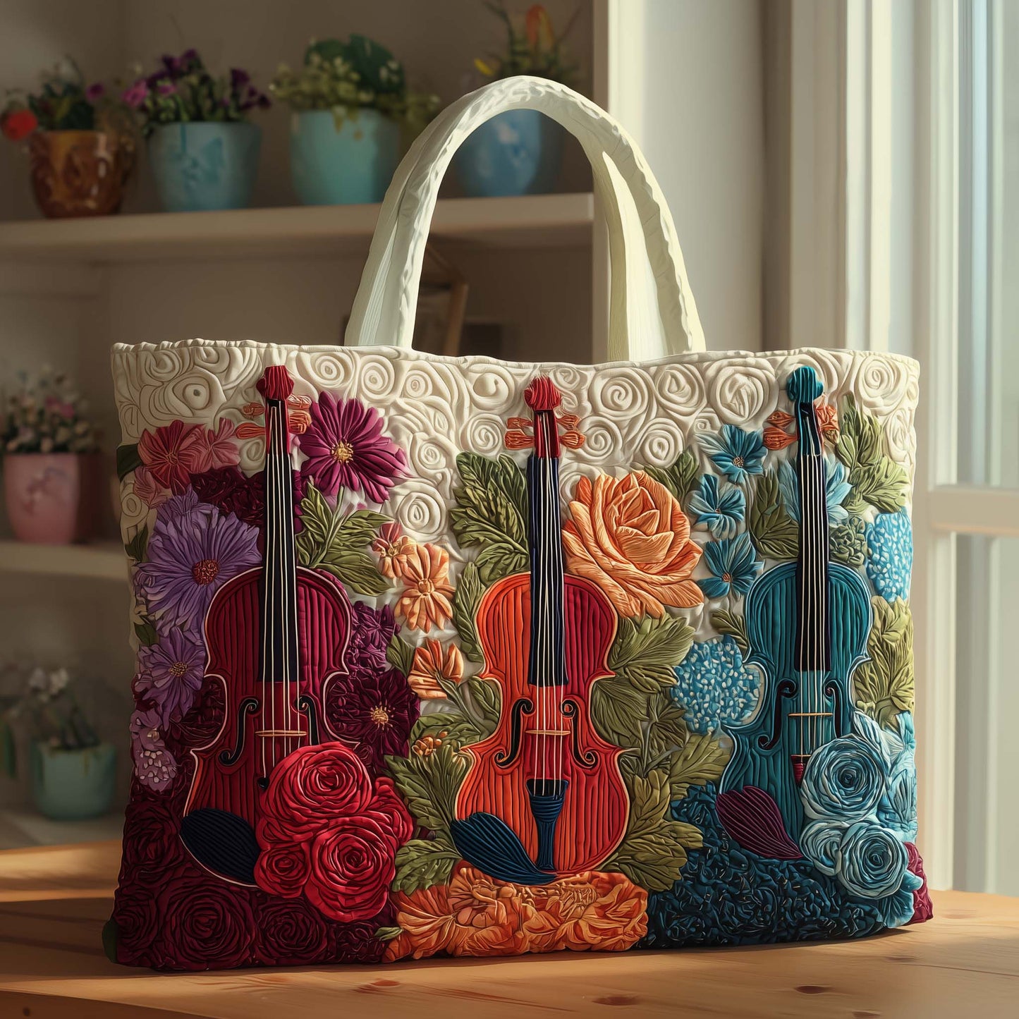 Petal Strings Quilted Tote Bag GFTOTG2461