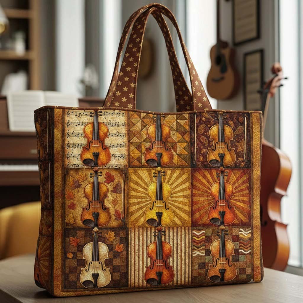 Classic Violins Quilted Tote Bag GFTOTG2463