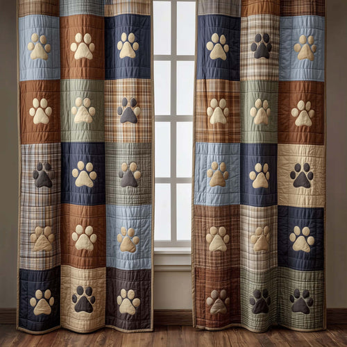 Paws Patchwork Quilted Curtains GFTOTG2515