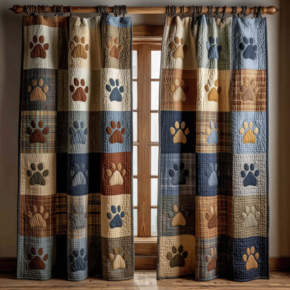 Paws Patchwork Quilted Curtains GFTOTG2516