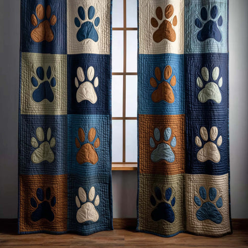 Paws Patchwork Quilted Curtains GFTOTG2518