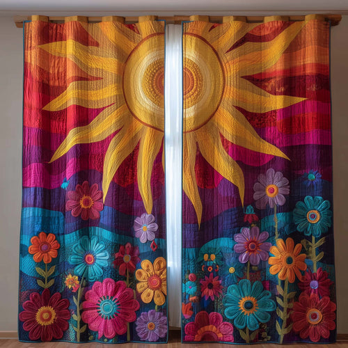 Golden Meadow Quilted Curtains GFTOTG2539