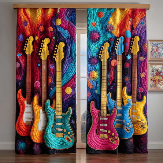 Voltage Strings Quilted Curtains GFTOTG2546