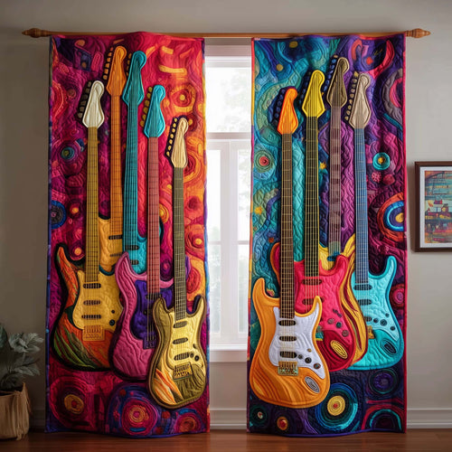 Voltage Strings Quilted Curtains GFTOTG2547