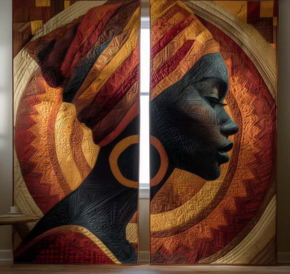 Golden Queens Quilted Curtains GFTOTG2549