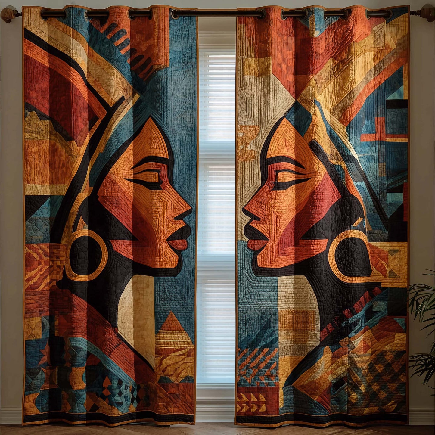 Golden Queens Quilted Curtains GFTOTG2550
