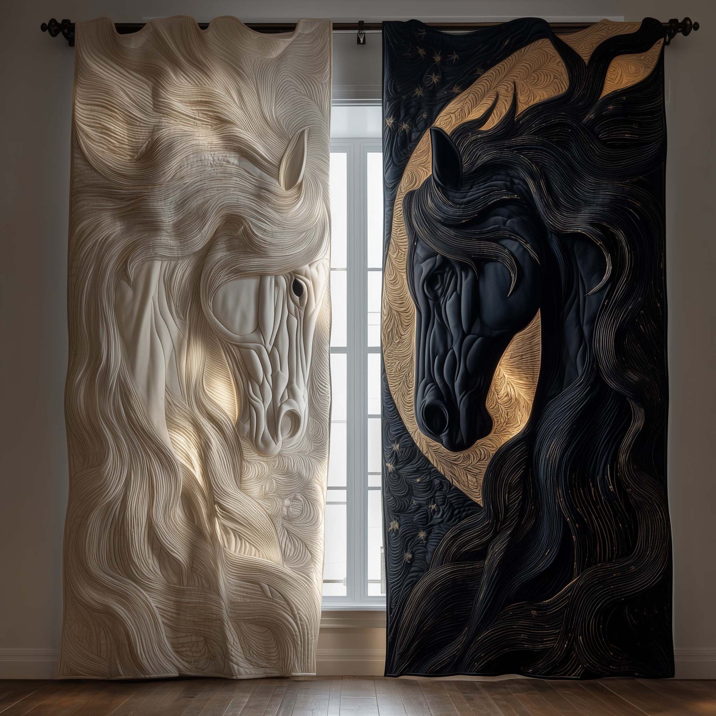 Majestic Horse Quilted Curtains GFTOTG2585