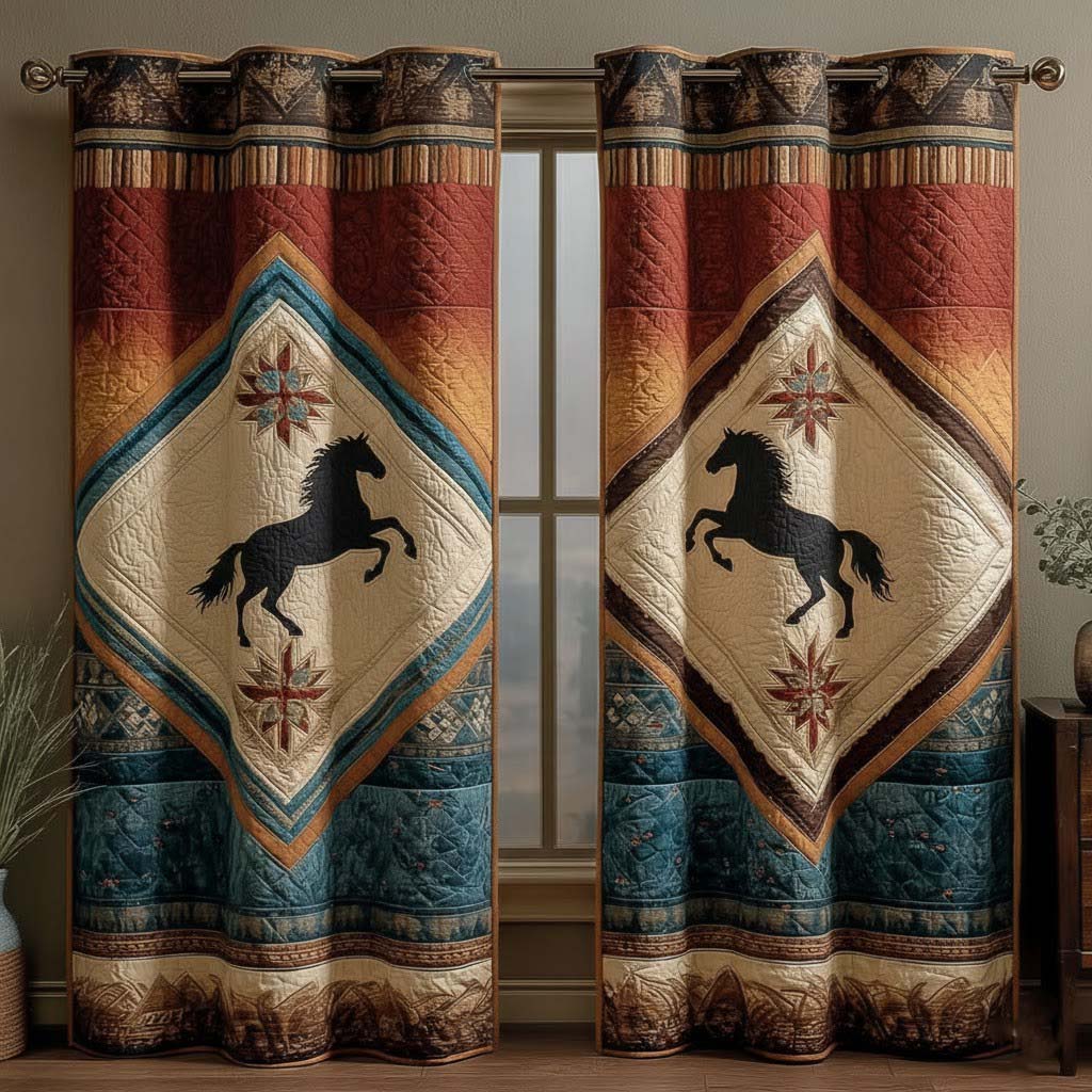Majestic Horse Quilted Curtains GFTOTG2586