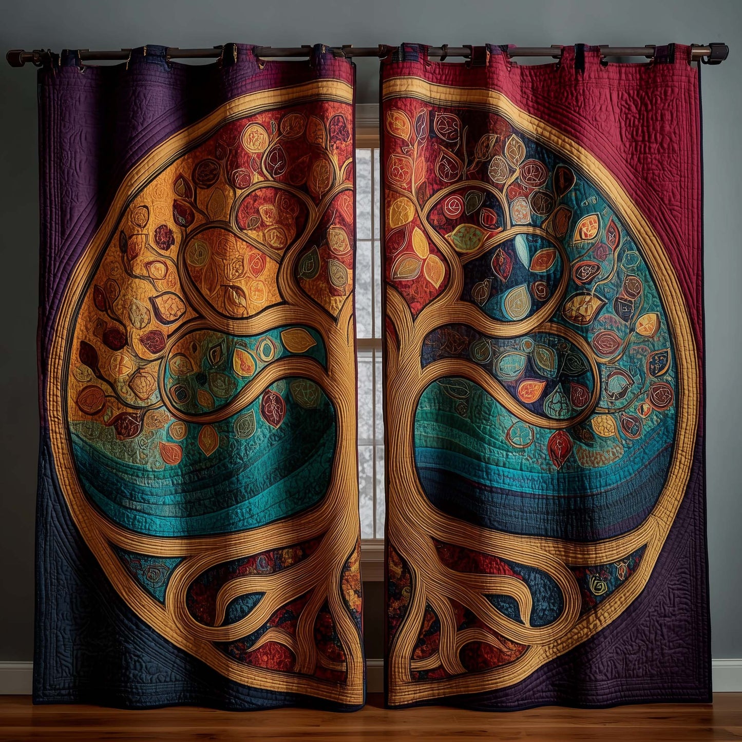 Tree of Life Quilted Curtains GFTOTG2589