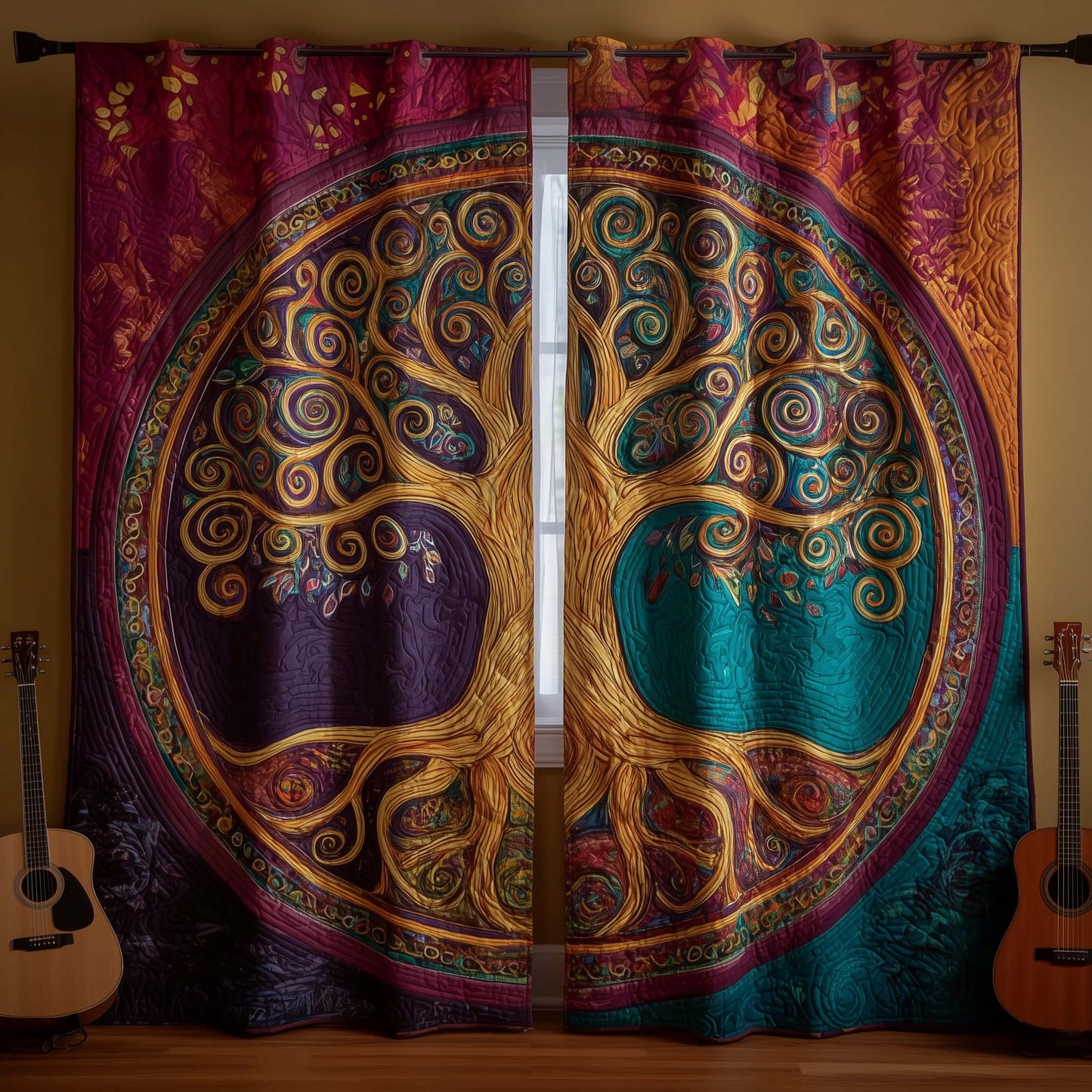 Tree of Life Quilted Curtains GFTOTG2590
