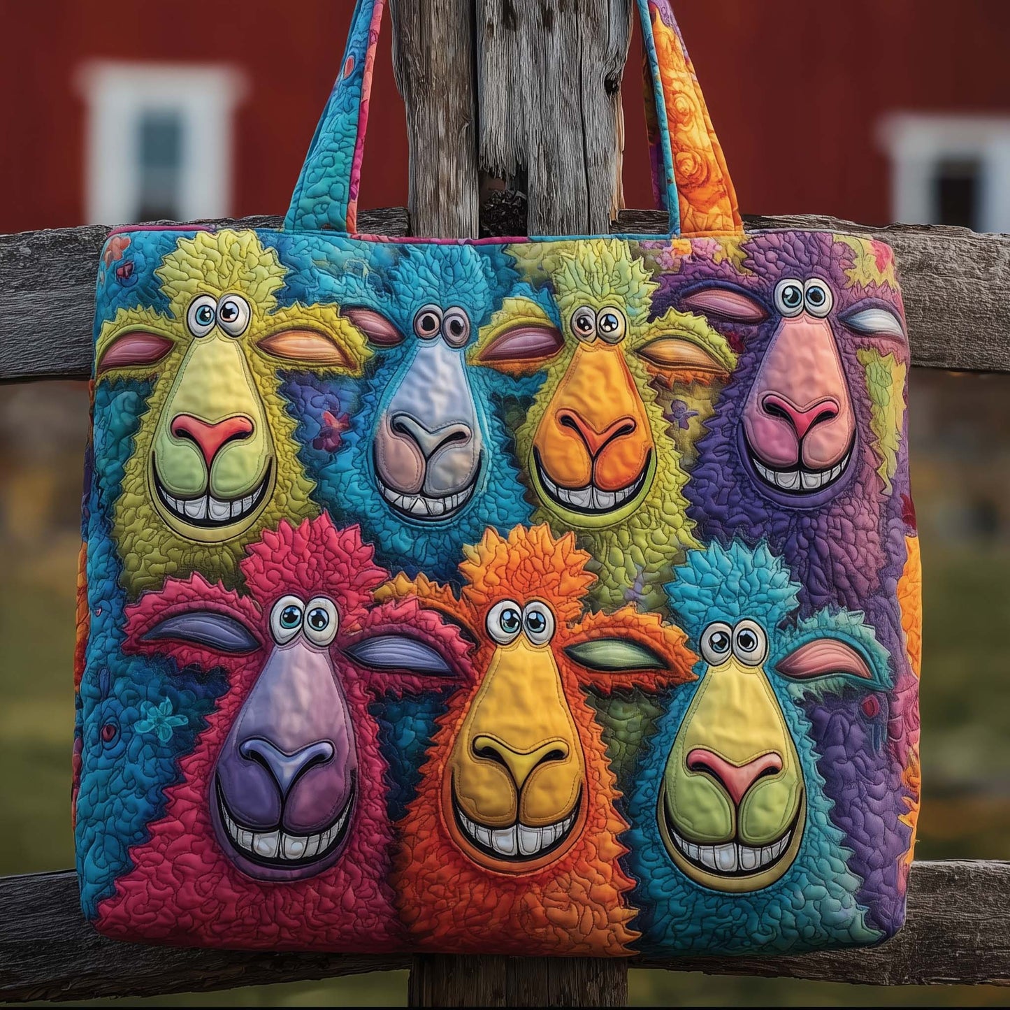 Funky Sheep Quilted Tote Bag GFTOTG2594