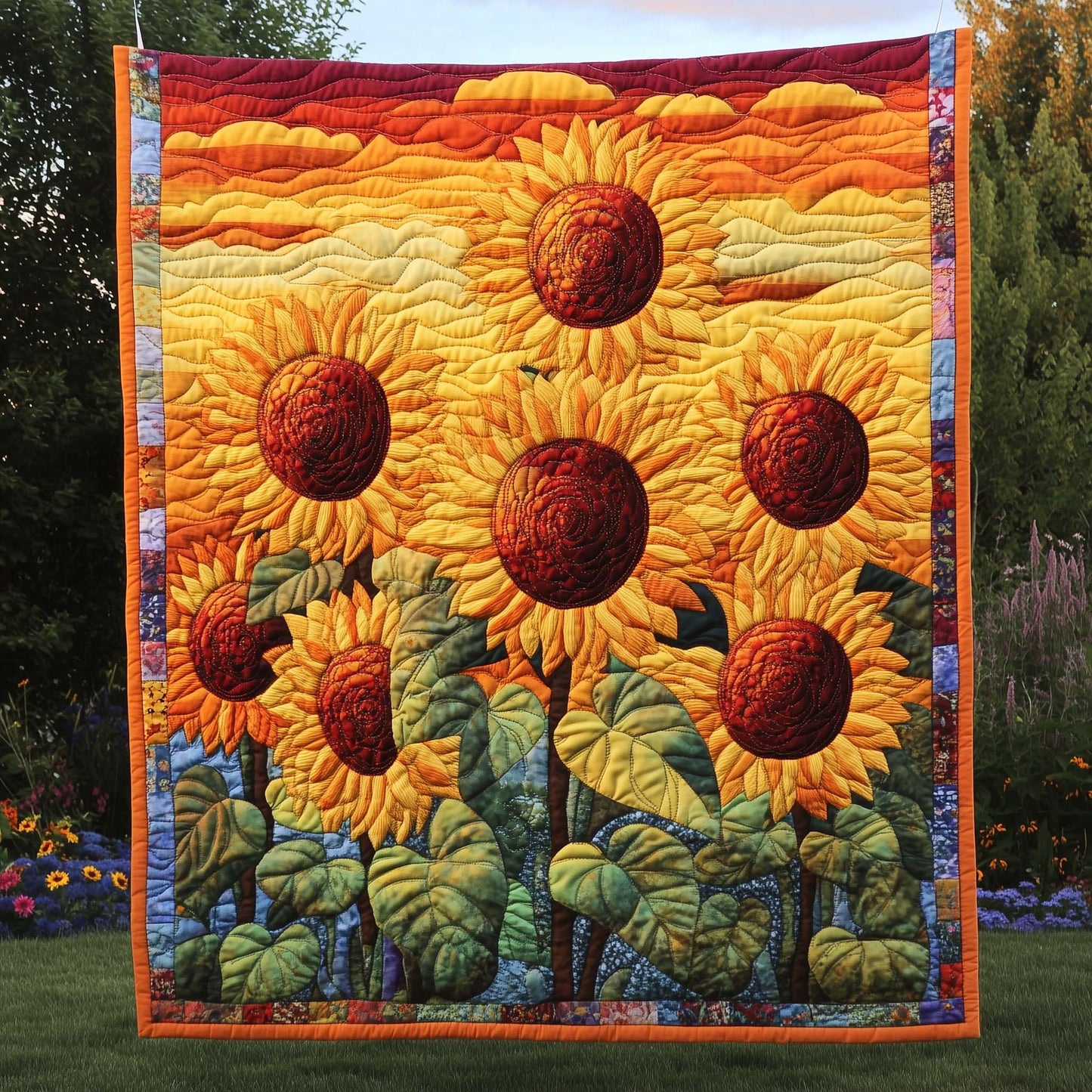 Sunflower Bloom Quilted Blanket GFTOTG2656