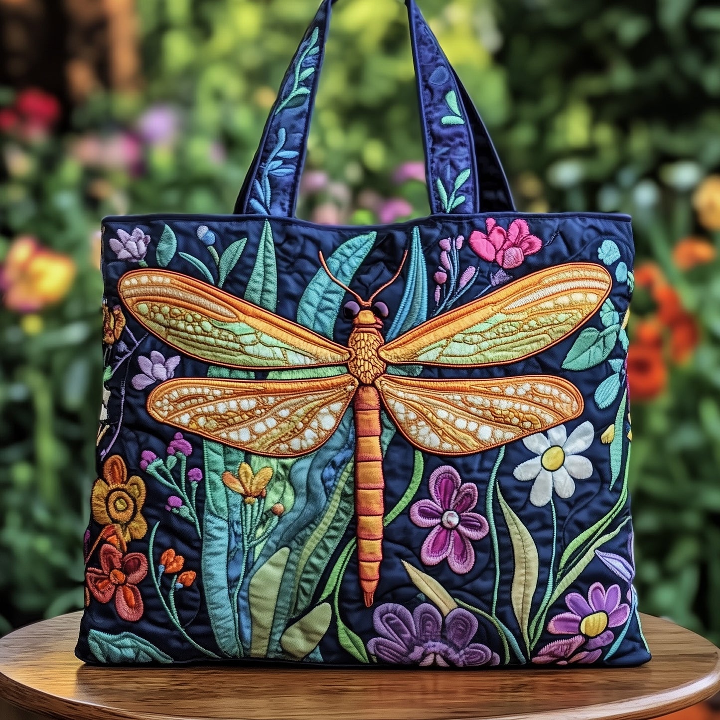 Mystic Dragonfly Quilted Tote Bag GFTOTG267