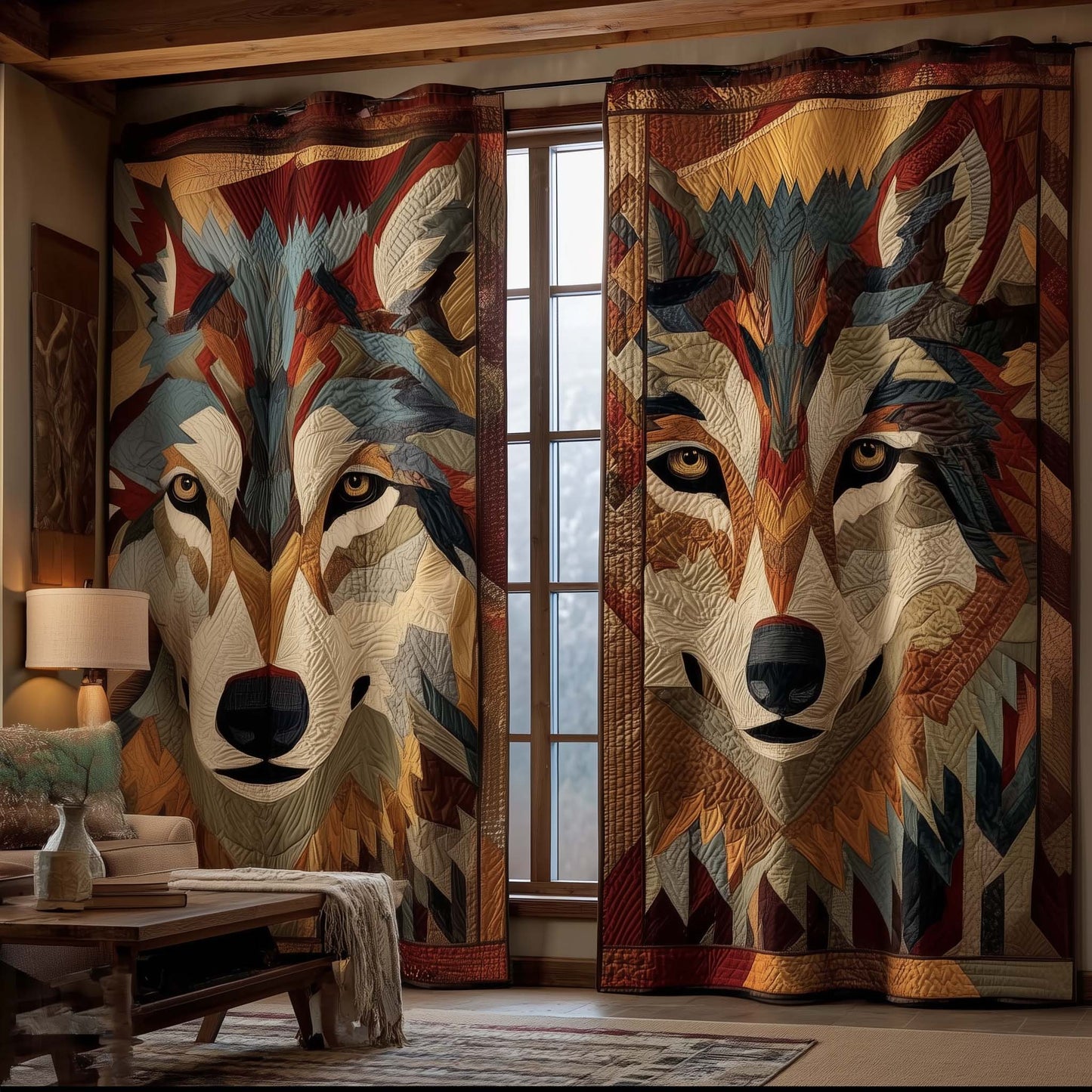 Sacred Howl Quilted Curtains GFTOTG2698