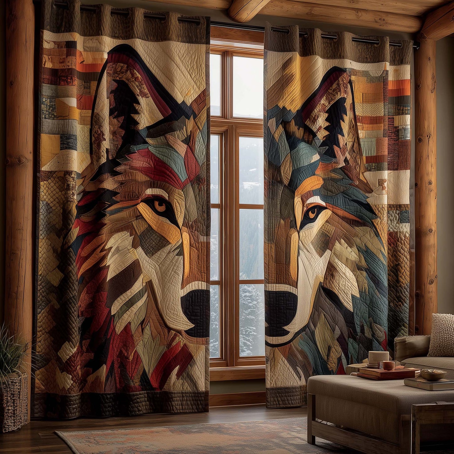 Sacred Howl Quilted Curtains GFTOTG2699