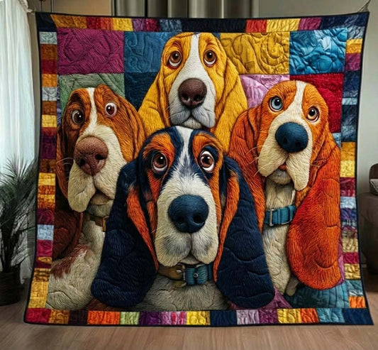 Basset Hound Quilted Blanket GFTOTG2701