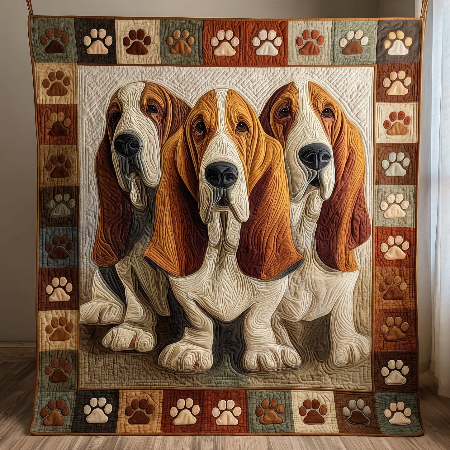 Basset Hound Quilted Blanket GFTOTG2705