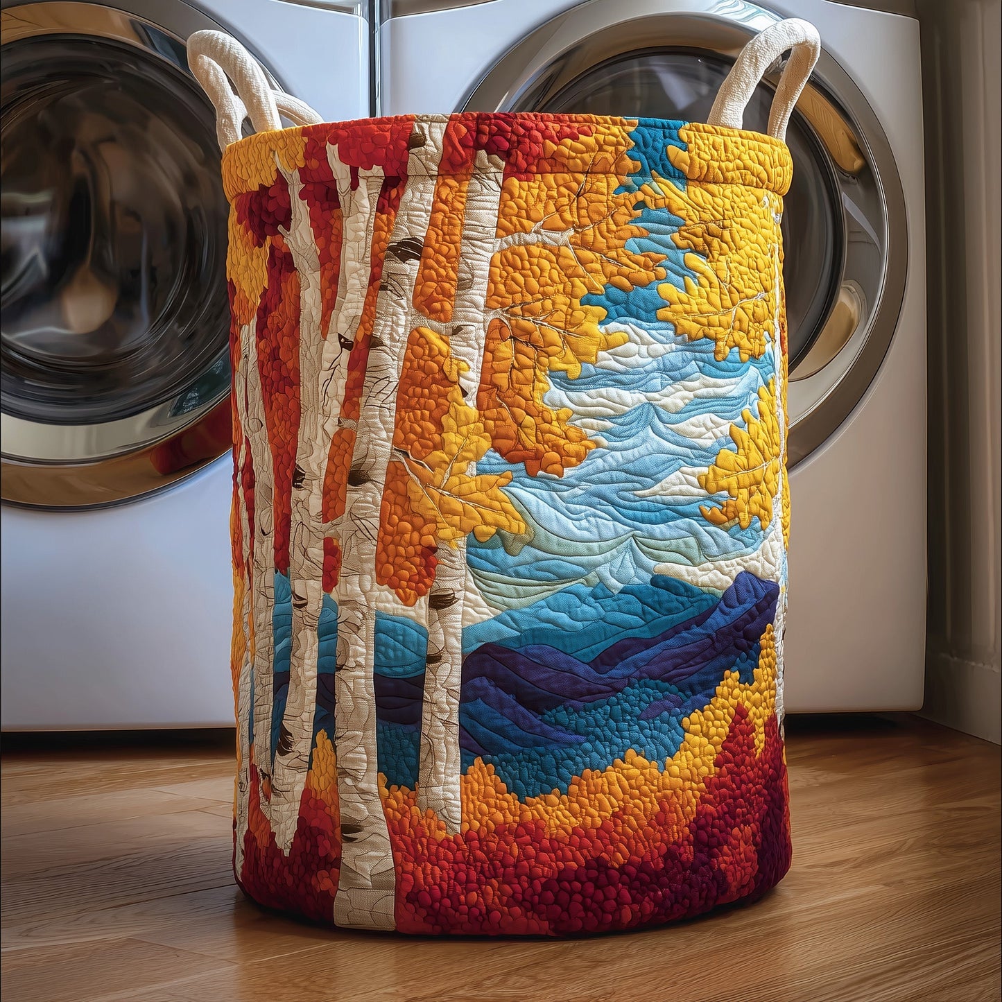Birch Forest Quilted Laundry Basket GFTOTG272