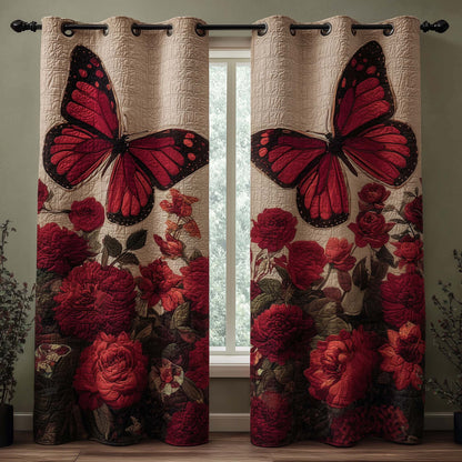 Crimson Wings Quilted Curtains GFTOTG2723