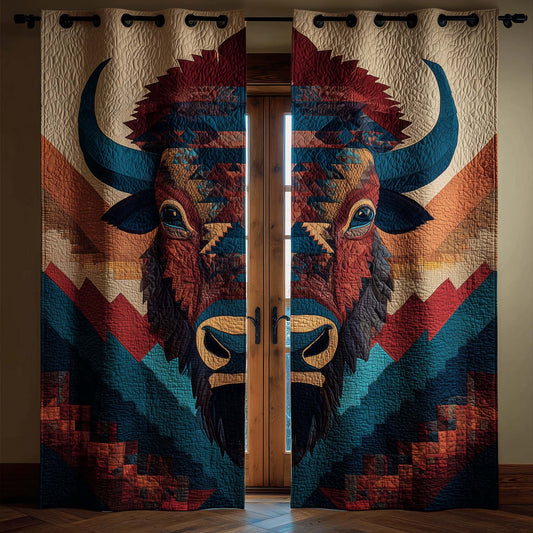 Majestic Bison Quilted Curtains GFTOTG2726